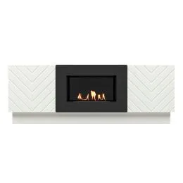 Тумба с биокамином Firelight BFP/P-1400V белая